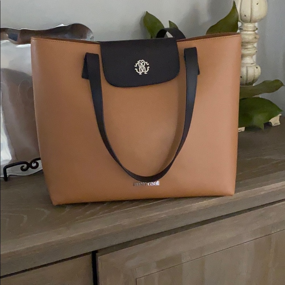 Roberto Cavalli leather tote